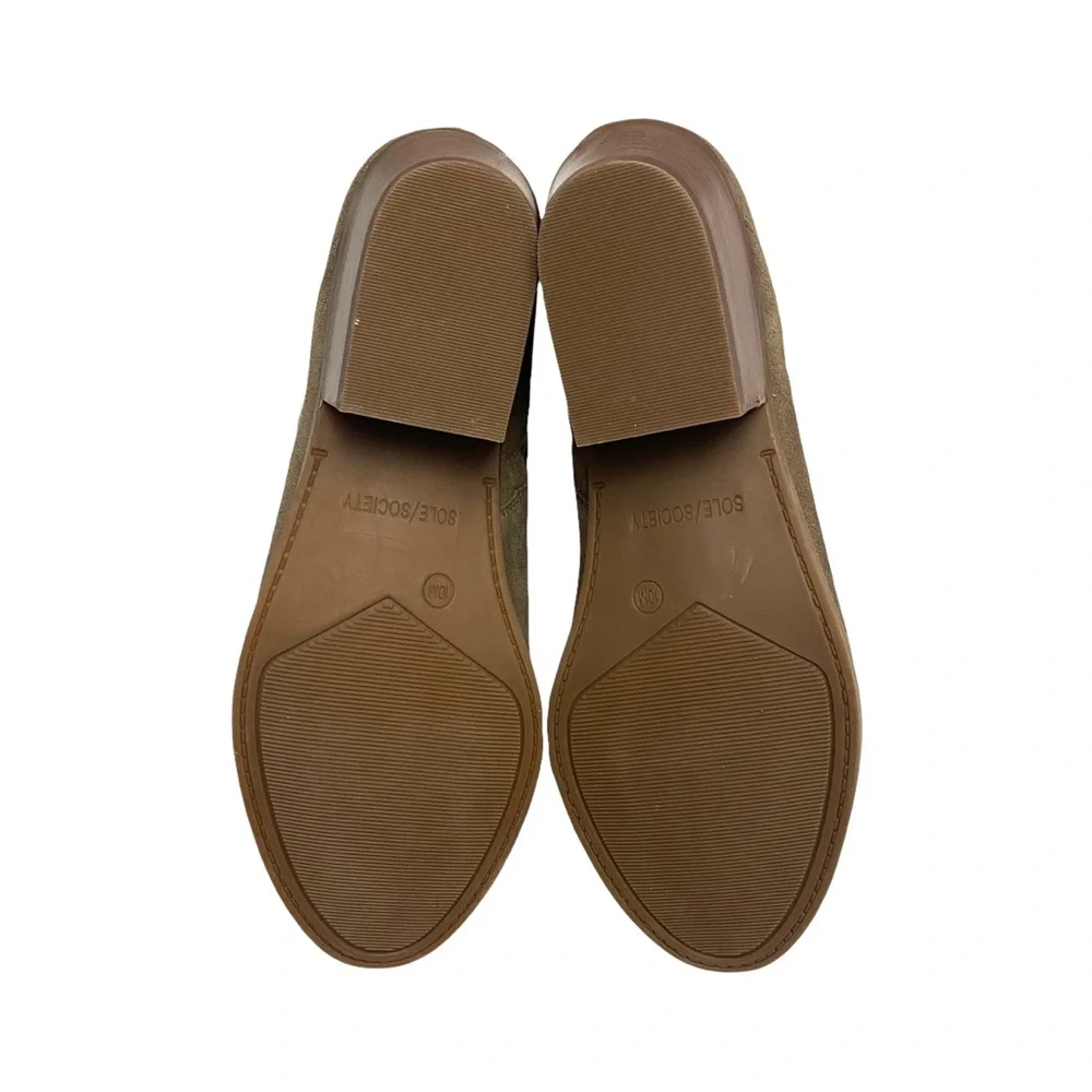 NEW Sole Society Breyon Genuine Suede Taupe Boots - Picture 8 of 9